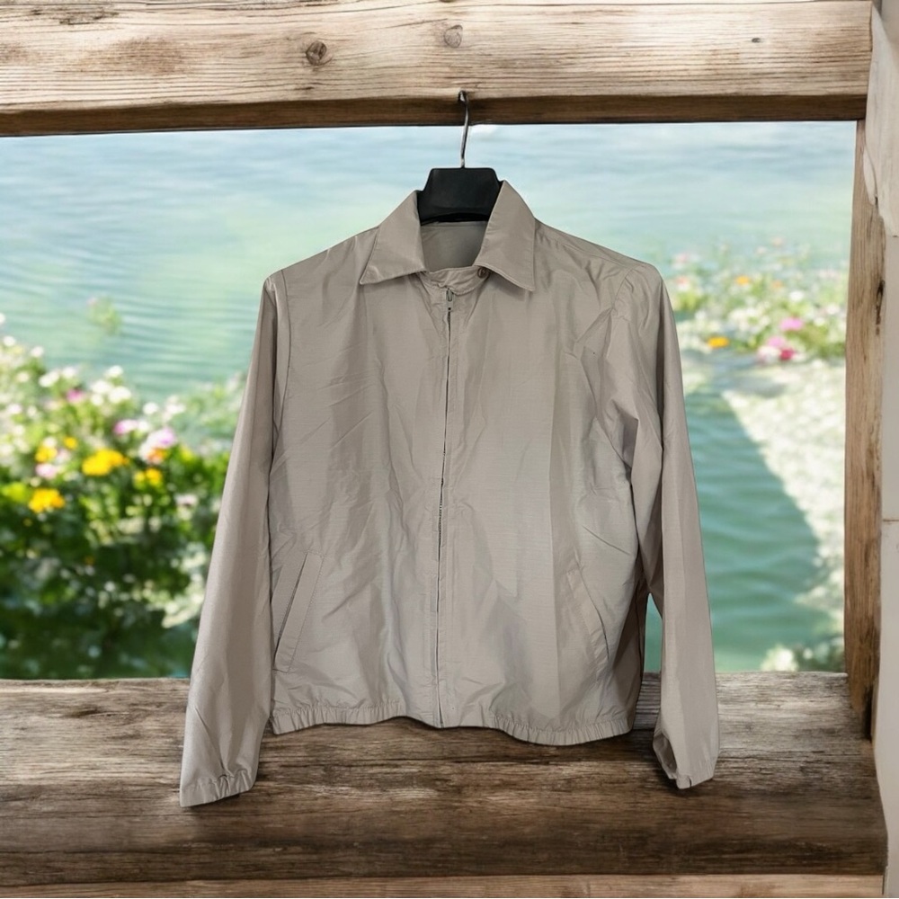 Duffel Jacket Women's Size Small Cream Vintage Windbreaker 90s Coat